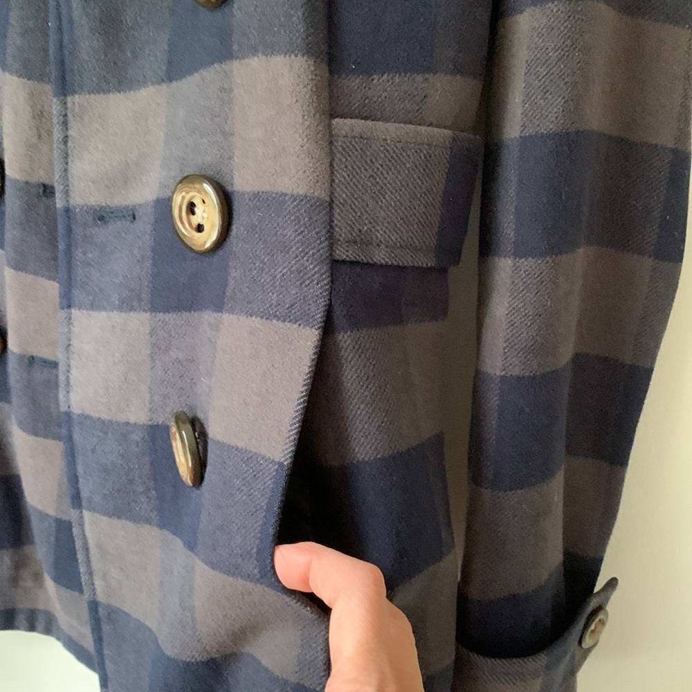 Fossil plaid double breasted coat - Picture 5 of 13
